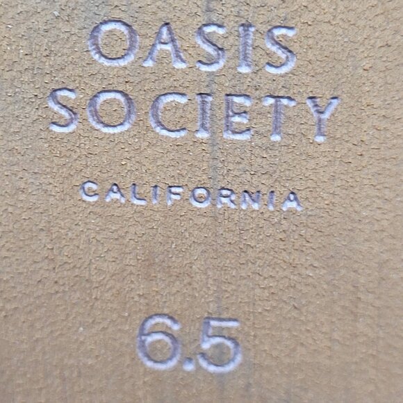 Oasis Society Vegan Faux Suede Knee-High Boots Sz 6.5 Tan Tall Heeled Riding - Picture 3 of 12